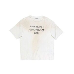 ACNE Studios 1996 Logo T-Shirt Dusty White Size 2XL Free Shipping Included